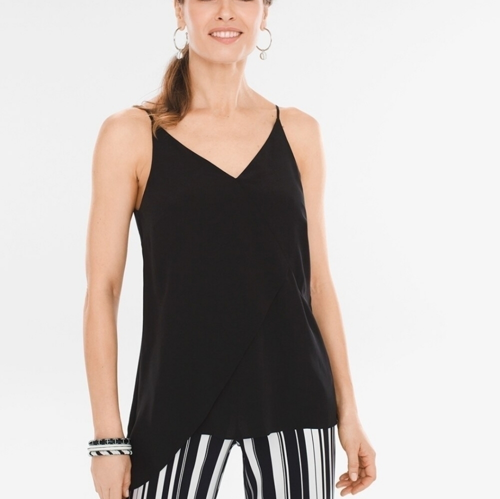 Asymmetrical Silk Tank